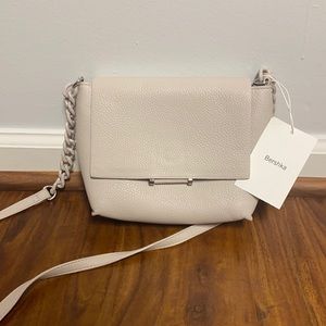 Bershka fold over crossbody purse/bag in nude